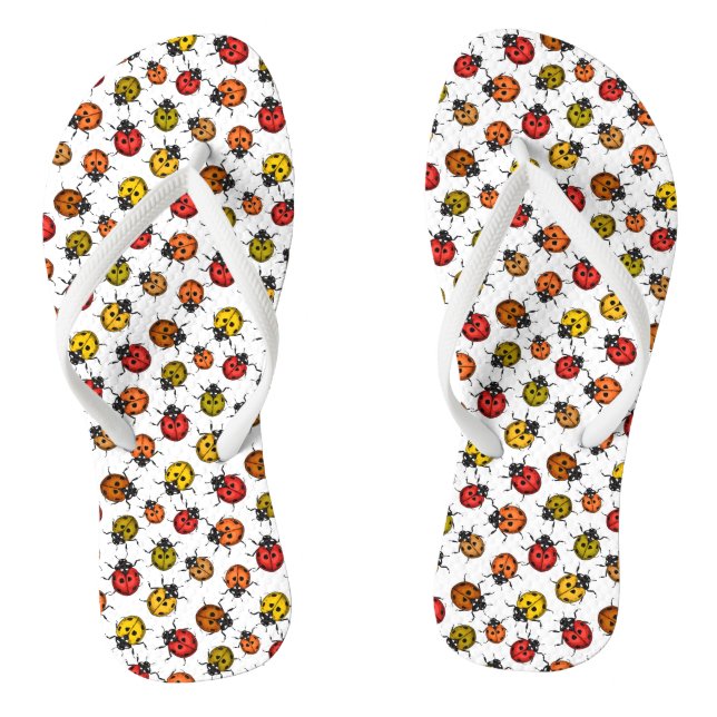 Tongs Poupons colorés sur blanc (Semelle)