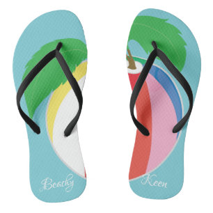Tongs pour adultes "Beachy Keen/Beachball"