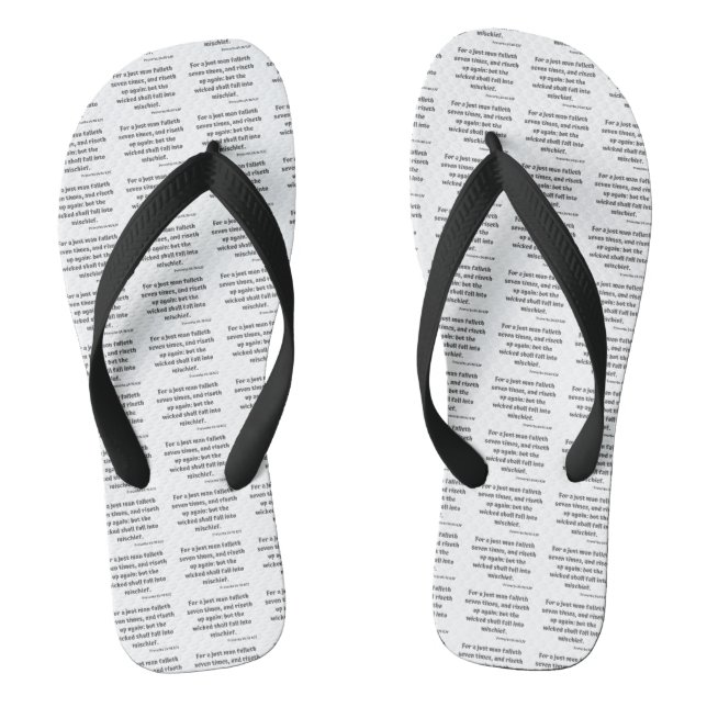 Tongs Proverbes 24:16 Bible Verse Écriture blanc Unisex (Semelle)
