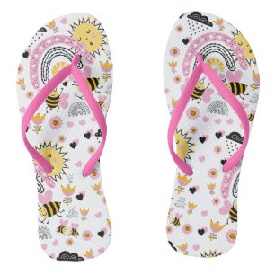 Tongs Queen BEES Cute BFF, Baby Girl, Girly Toxits Rose
