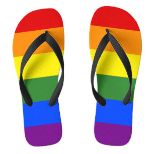 Tongs Rainbow Stripes LGBTQ Pride