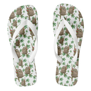 Tongs Rainforest Wild Sloth with Cup C'est l'heure du ca