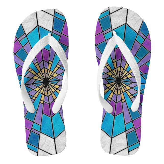 Tongs Rayon en verre de teint bleu et violet (Semelle)