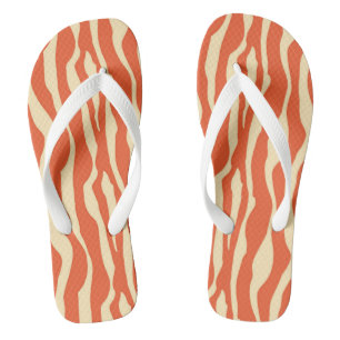 Tongs Rayures de zèbre - Mandarin et orange clair