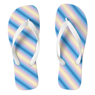 Tongs Rayures diagonales pastel