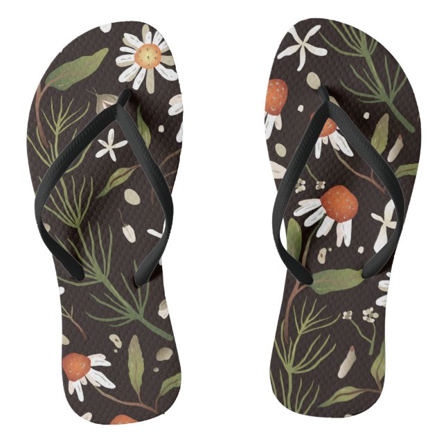 Tongs Ressort Motif de surface Florale (Semelle)