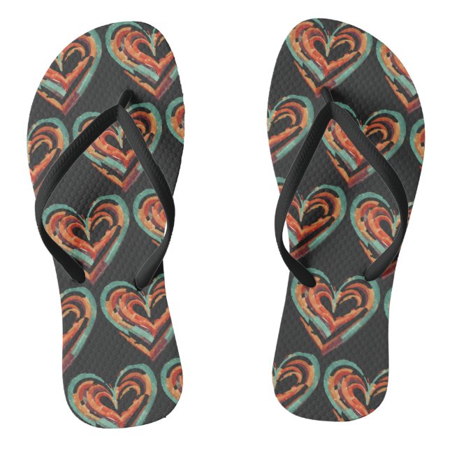 Tongs Rétro en forme de coeur (Semelle)
