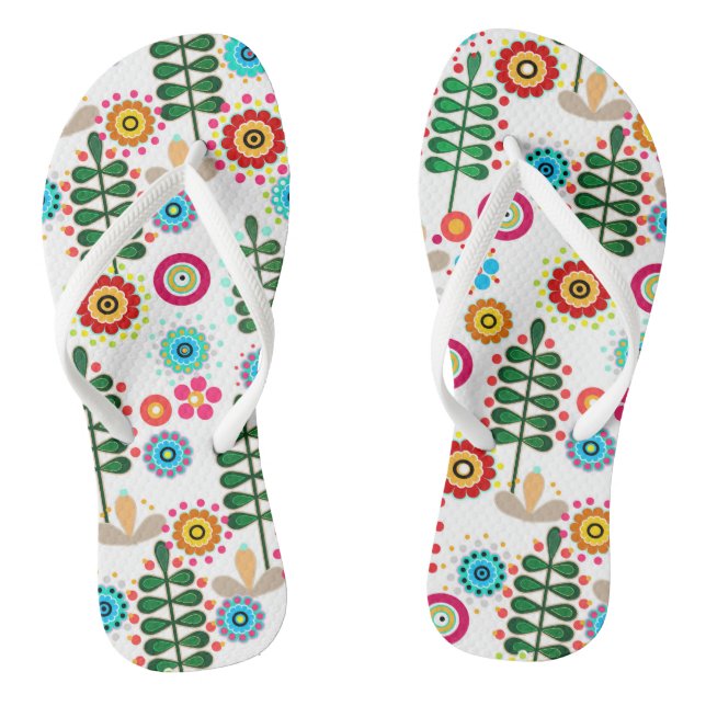 Tongs Rétro, Flower Patch (Semelle)