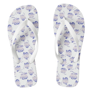 Tongs Rétro motif floral