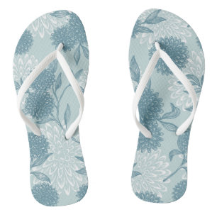 Tongs Rétro motif floral 2 3