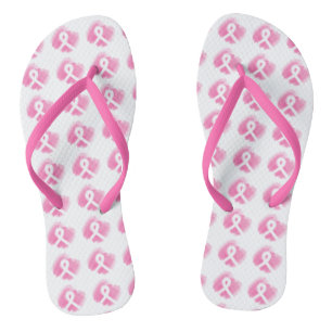 Tongs Ribbon de sensibilisation au cancer du sein Aquare