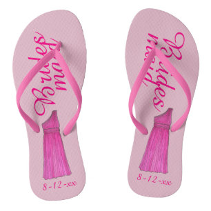 Tongs Robe Rosée Femme de chambre Mariage Flip Flops