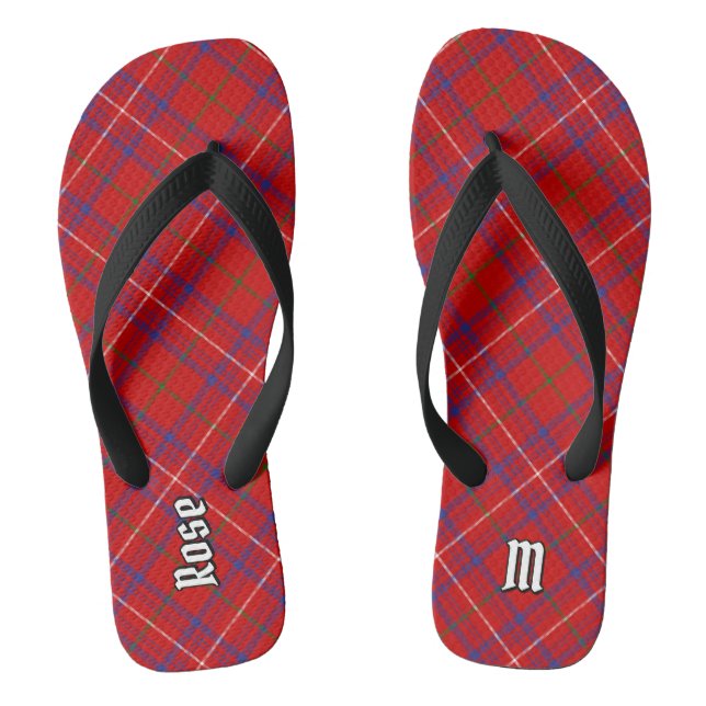 Tongs Rose de clan Tartan (Semelle)