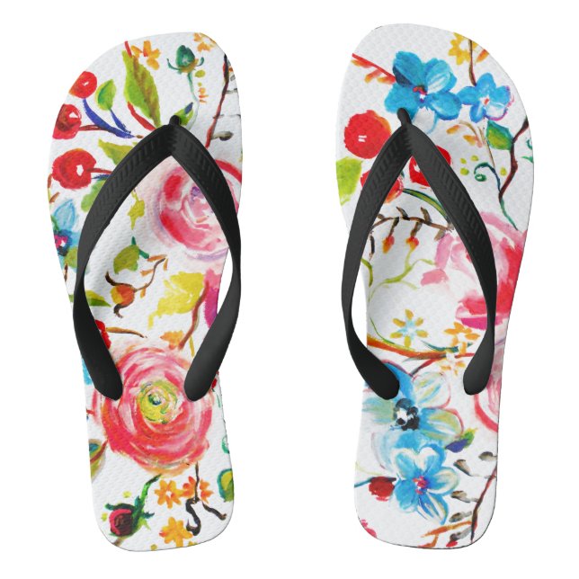 Tongs Rose et cerise blanche (Semelle)