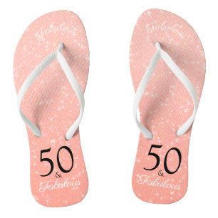 Tongs Rose Gold 50 Et Fabuleux Anniversaire Élégante Par