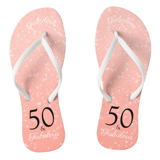 Tongs Rose Gold 50 Et Fabuleux Anniversaire Élégante Par (Semelle)