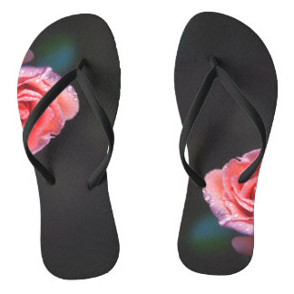Tongs Rose rose avec rosée