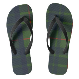 Tongs Rouge bleu vert Tartan Plaid écossais Plaid