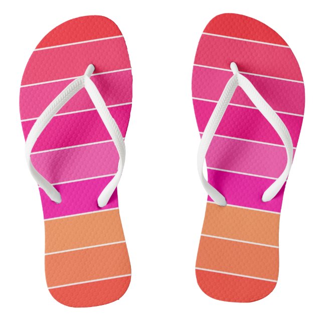 Tongs Rouge, rose et orange (Semelle)