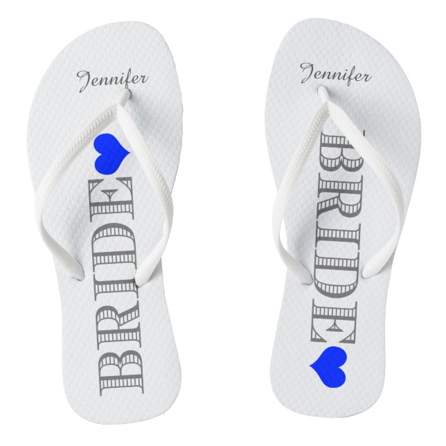 Tongs Royal Blue Heart Bride (Semelle)