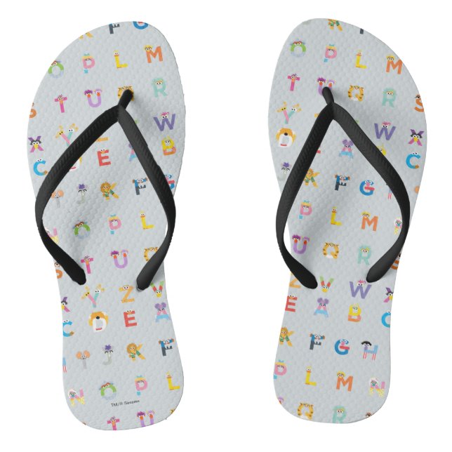Tongs Rue Sésame | Lettres de l'alphabet (Semelle)