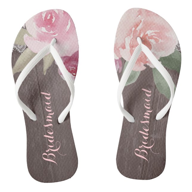 Tongs Russe aquarelle mariage de femme de ménage (Semelle)
