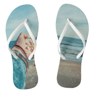 Tongs Sable De Plage Et Coquillages