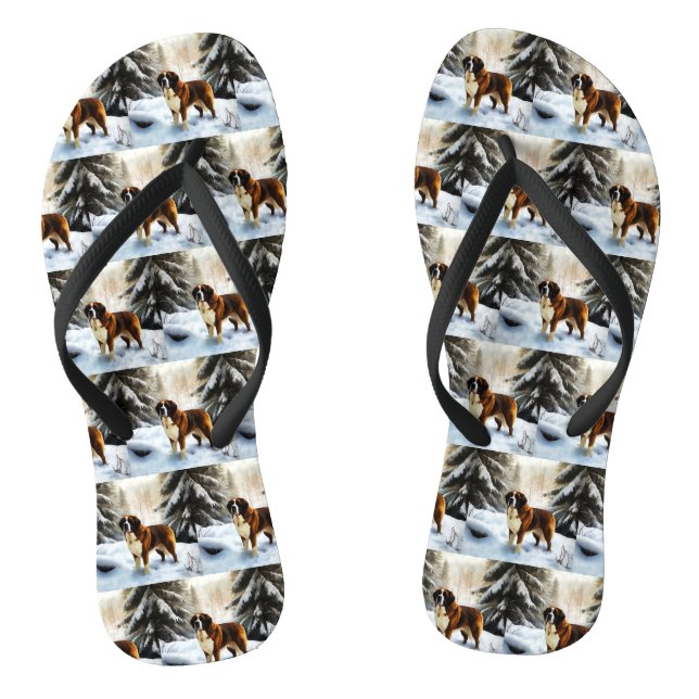 Tongs Saint Bernard Laisser Neige Noël (Semelle)