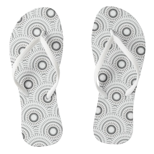 Tongs Saint Jacques Noir Blanc Noir (Semelle)