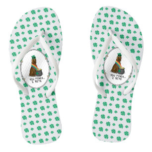 Tongs Saint Patrick's Day Irlandais Setter Dog (rouge 1)