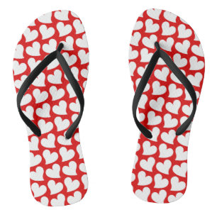 TONGS SAINT-VALENTIN COEURS ROUGES ET BLANCS SAINT-VALEN