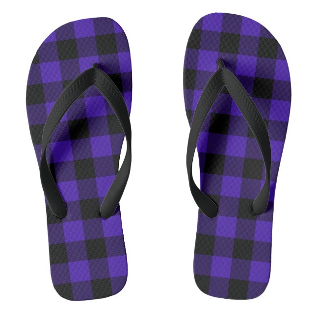 Tongs Sandales à carreaux bleus (Semelle)