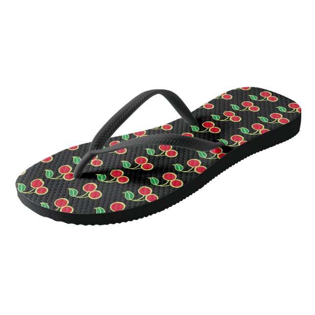 Tongs Sandales à lanières Cherry Flip Flops (Incliné)