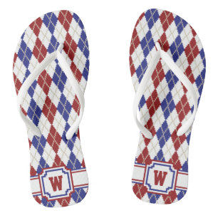 Tongs Sandales à motifs argyle Americana