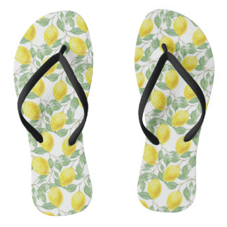 Tongs Sandales citron.