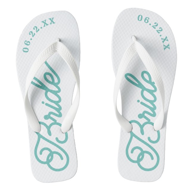 Tongs Sandales de mariage personnalisées pour la mariée  (Semelle)