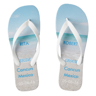 Tongs Sandales de plage de JEUNE MARIÉE de mariage de