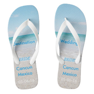 Tongs Sandales de plage de mariage de destination