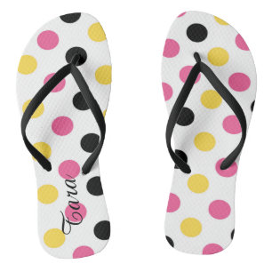 Tongs Sandales personnalisées à pois fantaisistes