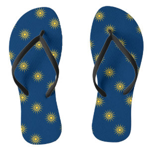 Tongs Sangles adultes slim avec drapeau de Macédoine, Gr