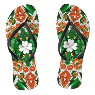 Tongs Sangles fines pour adultes aux couleurs irlandaise
