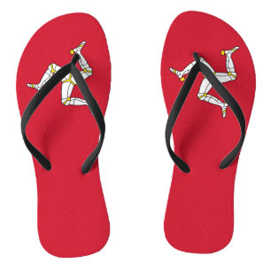 Tongs Sangles fines pour adultes avec drapeau de l'île d