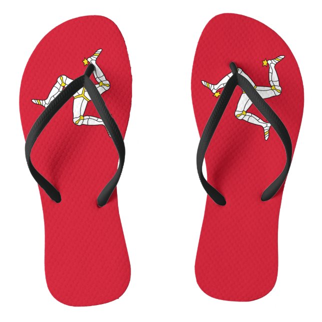 Tongs Sangles fines pour adultes avec drapeau de l'île d (Semelle)