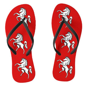 Tongs Sangles fines pour adultes avec le drapeau du comt