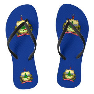 Tongs Sangles fines pour adultes avec le drapeau du Verm