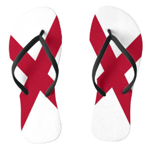 Tongs Sangles minces adultes avec Drapeau Alabama, USA