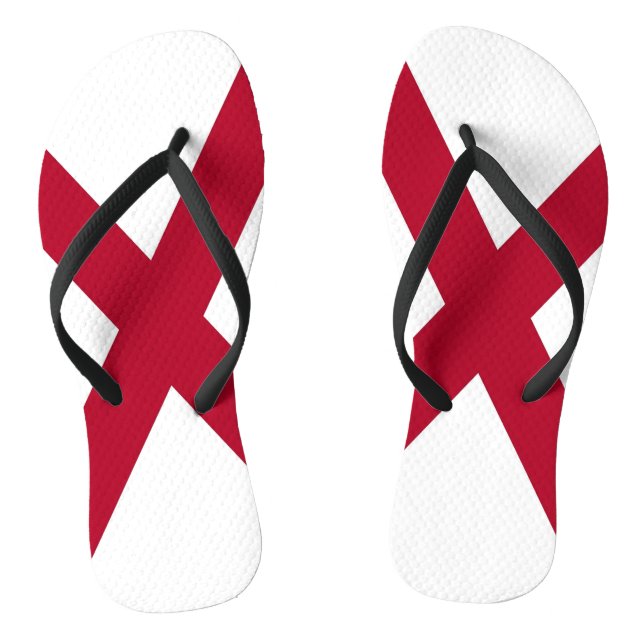 Tongs Sangles minces adultes avec Drapeau Alabama, USA (Semelle)