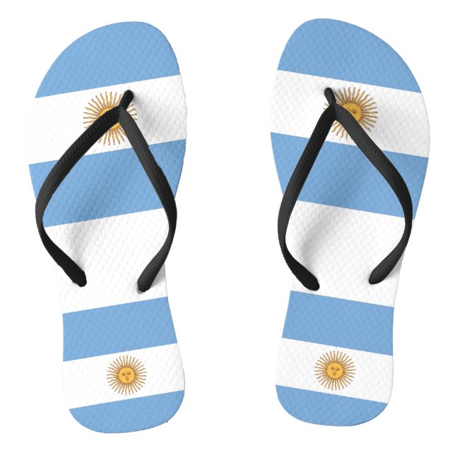 Tongs Sangles minces adultes avec drapeau d'Argentine (Semelle)