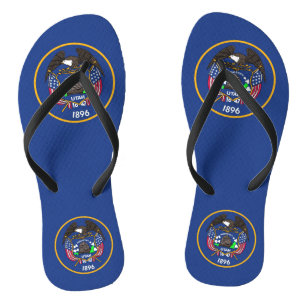 Tongs Sangles minces adultes avec Drapeau de l'Utah, Éta