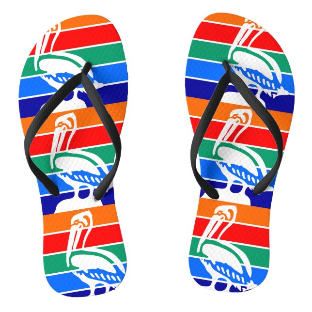 Tongs Sangles minces adultes avec drapeau de Saint-Péter (Semelle)